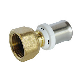 Raccord Droit À Sertir Pour Tube Multicouche Ø16 - Ecrou Tournant F15/21