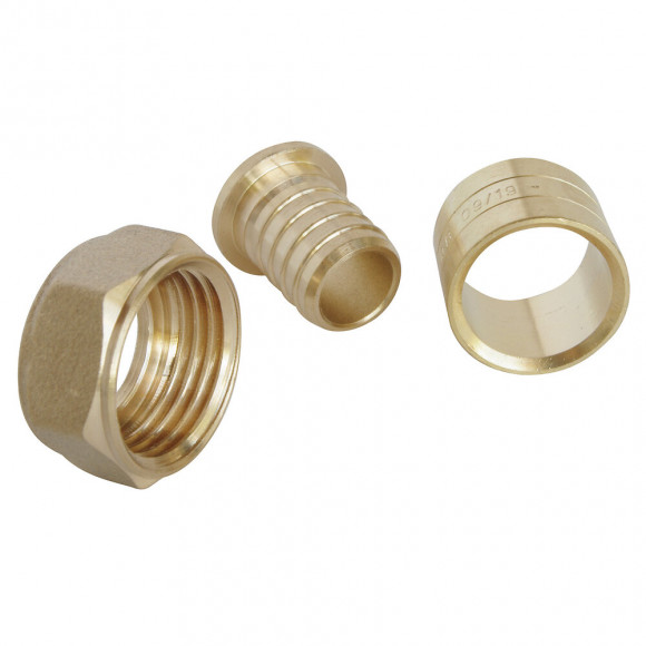 Raccord Droit À Glissement Pour Tube Per Ø12 - Ecrou-tournant F12/17 - Lot De 10