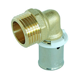 Raccord Coudé À Sertir Pour Tube Per Ø12 - Mâle 15/21