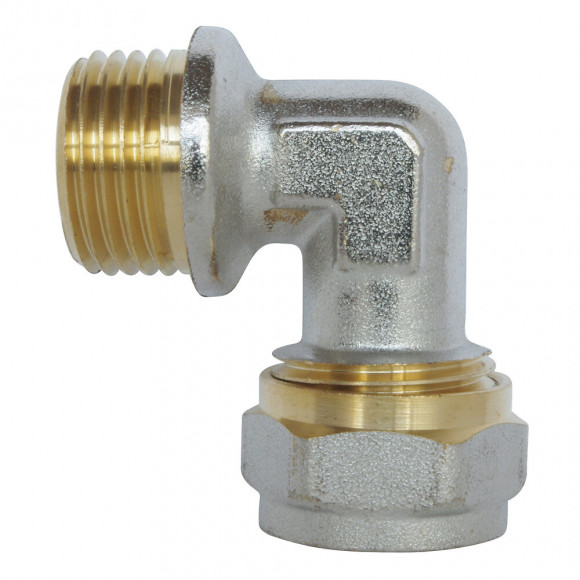 Coude À Visser Pour Tube Multicouche  Ø20  - Mâle 20/27