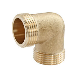 Coude Laiton 90° Double Mâle 12/17