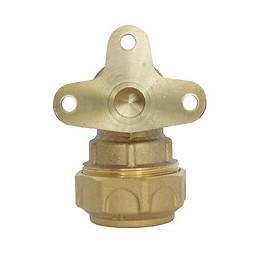 Applique Murale Laiton Pour Tube Pe D25 - F20/27 - Serrage Extérieur