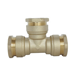 Té Égal Laiton Pour Tube Pe D20 - Sens Unique De Montage