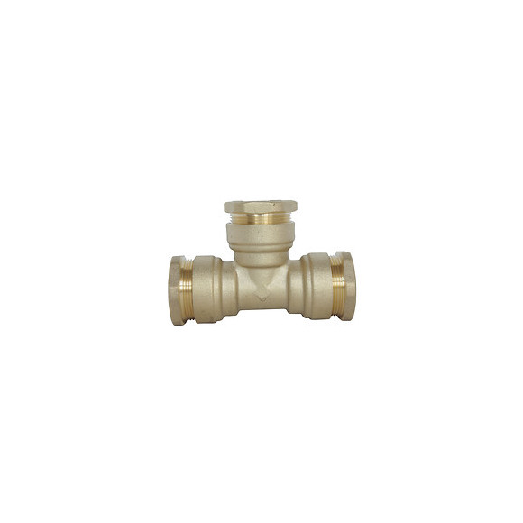 Té Égal Laiton Pour Tube Pe D20 - Sens Unique De Montage