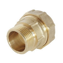 Raccord Droit Mâle Laiton Pour  Tube Pe D20 - M15/21 - Serrage Extérieur