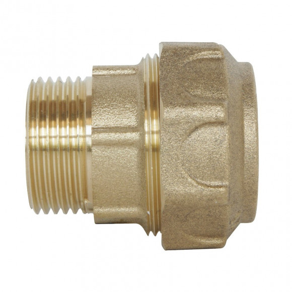 Raccord Droit Mâle Laiton Pour  Tube Pe D20 - M15/21 - Serrage Extérieur