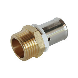 Raccord Droit À Sertir Pour Tube Per Ø20 - Mâle 15/21