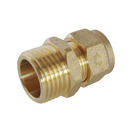 Raccord Droit À Visser Pour Tube Per Ø12 - Mâle 15/21