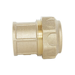 Raccord Droit Femelle Laiton Pour Tube Pe D20 - F15/21 - Serrage Extérieur