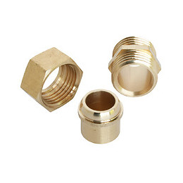 Raccord Laiton À Souder - Raccord Union Droit 3 Pièces Ø16 - Mâle 15/21