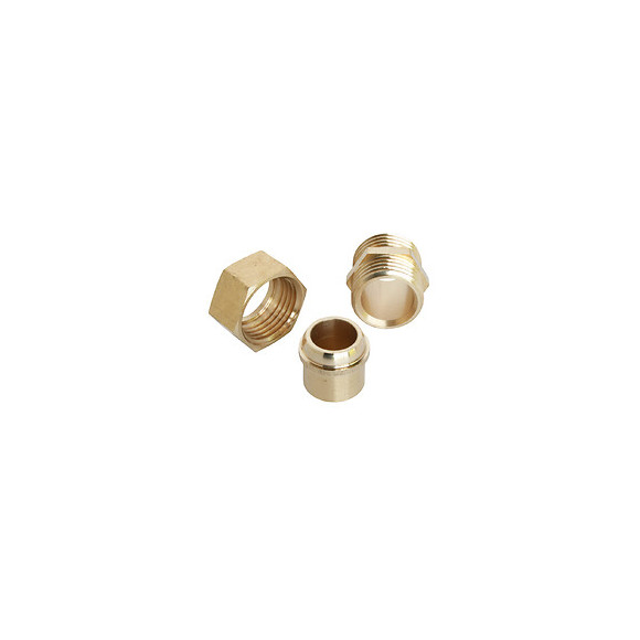 Raccord Laiton À Souder - Raccord Union Droit 3 Pièces Ø18 - Mâle 20/27