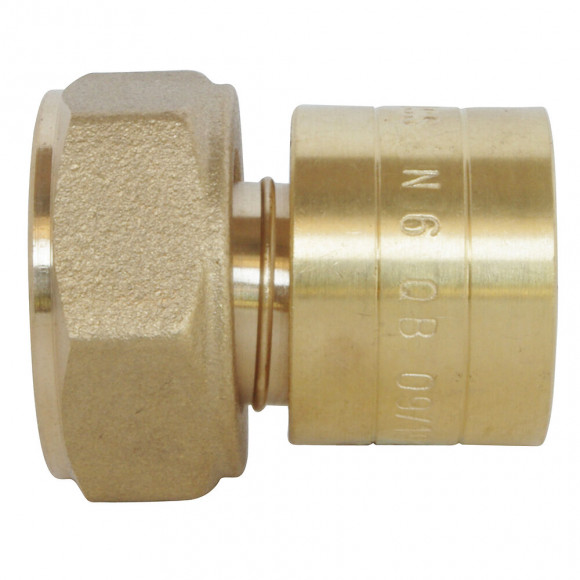 Raccord Droit À Glissement Pour Tube Per Ø12 - Ecrou-tournant F15/21 - Lot De 10