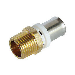 Raccord Droit Mâle À Sertir Pour Tube Multicouche Ø16 - M12/17