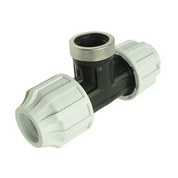 Té Égal Femelle Plastique Pour Tube Pe D40 - F33/42- Serrage Extérieur
