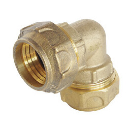 Coude Égal Laiton Pour Tube Pe D20 - Serrage Extérieur