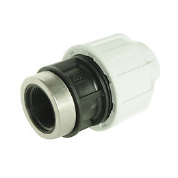 Raccord Droit Femelle Plastique Pour  Tube Pe D40 - F33/42 - Serrage Extérieur