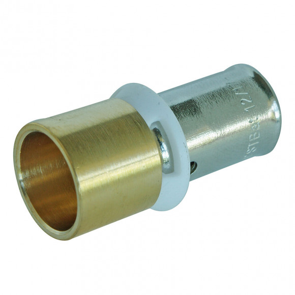 Raccord Droit Pour Tube Per À Sertir Ø12 - À Souder Cuivre Ø14