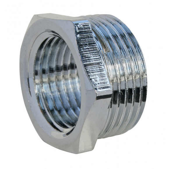 Bague Réduction Laiton Nickelé 6 Pans Mâle 20/27 - Femelle 15/21