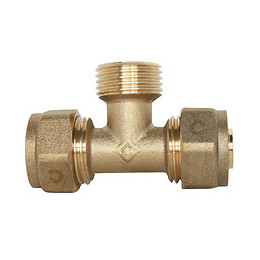 Té À Visser Pour Tube Per Ø20 -  Male 15/21 Au Centre :  Ø20 -f15/21-ø20