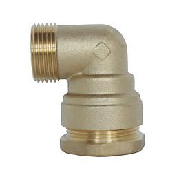 Coude Mâle Laiton Pour Tube Pe D32 - M26/34 - Sens Unique De Montage