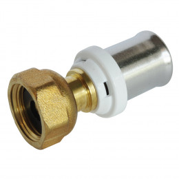 Raccord Droit À Sertir Pour Tube Multicouche Ø16 - Ecrou-tournant F12/17