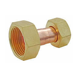 Raccord 2 Ecrous Laiton Douille Cuivre 12x17 12x17