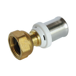 Raccord Droit À Sertir Pour Tube Multicouche Ø16 - Ecrou-tournant F12/17