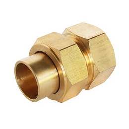 Raccord Laiton À Souder - Raccord Union Droit 3 Pièces Ø22 - Femelle 26/34