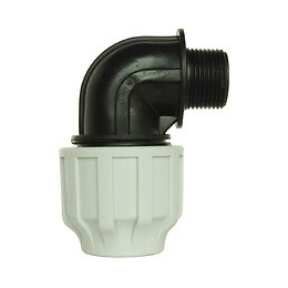 Coude Femelle Plastique Pour Tube Pe D20 - F15/21 - Serrage Extérieur