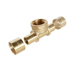 Té À Glissement Pour Tube Per Ø12 - Femelle 15/21 Au Centre :  Ø12 - F15/21 -ø12