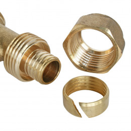 Té À Visser Pour Tube Per Ø16 -  Femelle 15/21 Au Centre :  Ø16 -f15/21-ø16