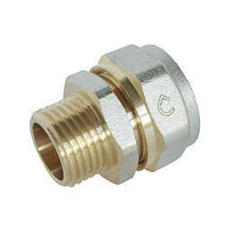 Racccord Droit À Visser Pour Tube Multicouche Ø20-m15/21