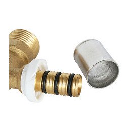 Té À Sertir Pour Tube Multicouche Ø16 -  Mâle 15/21 Au Centre :  Ø16 -m15/21-ø16