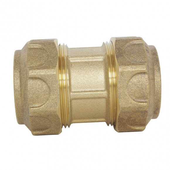 Manchon Égal Laiton Pour Tube Pe D25 - Serrage Extérieur