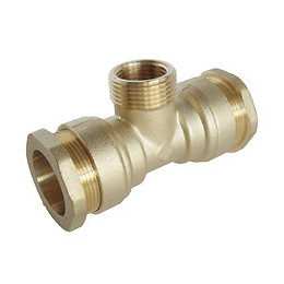 Té Laiton Mâle Au Centre Pour Tube Pe D25 - M20/27 - Sens Unique De Montage