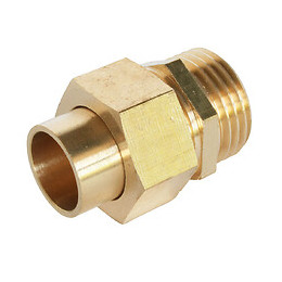 Raccord Laiton À Souder - Raccord Union Droit 3 Pièces Ø12 - Mâle 12/17