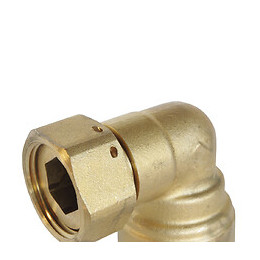 Raccord Coudé Laiton Ecrou Prisonnier Pe20 - Écr.20/27 - Sens Unique De Montage