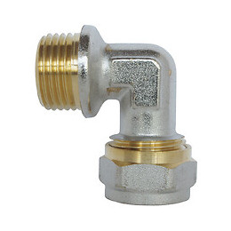 Coude À Visser Pour Tube Multicouche  Ø20  - Mâle 15/21
