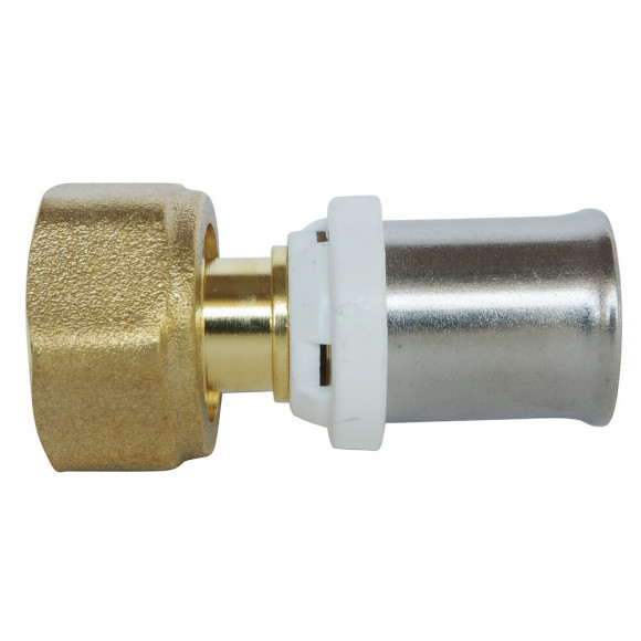 Raccord Droit À Sertir Pour Tube Multicouche Ø20 - Ecrou-tournant F15/21