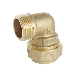 Coude Mâle Laiton Pour Tube Pe D25 - M20/27 - Serrage Extérieur
