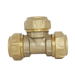 Té Égal Laiton Pour Tube Pe D25 - Serrage Extérieur