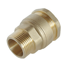 Raccord Droit Mâle Laiton Pour  Tube Pe D25 - M26/34 - Sens Unique De Montage