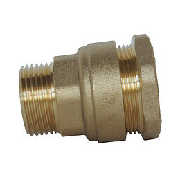 Raccord Droit Mâle Laiton Pour  Tube Pe D25 - M15/21 - Sens Unique De Montage