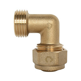 Raccord Coudé À Visser Pour Tube Per Ø16 - Mâle 15/21