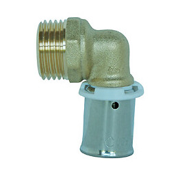 Raccord Coudé À Sertir Pour Tube Per Ø16 - Mâle 15/21