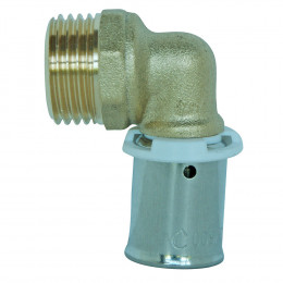 Raccord Coudé À Sertir Pour Tube Per Ø16 - Mâle 15/21