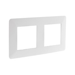 Double Plaque De Finition Horizontale Blanche - Artezo