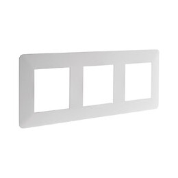 Triple Plaque De Finition Horizontale Blanche - Artezo