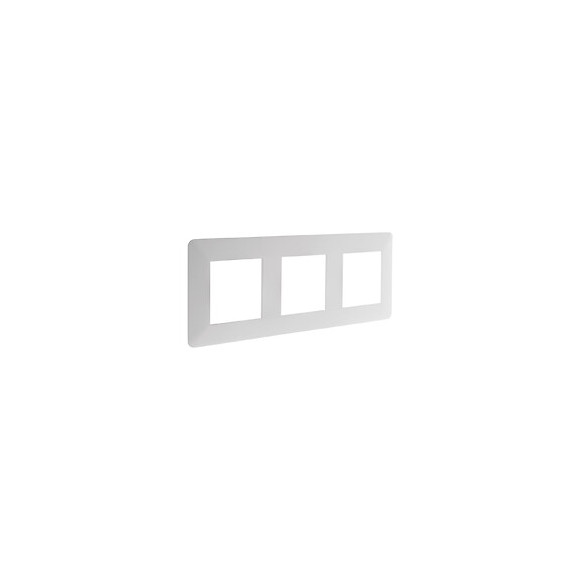 Triple Plaque De Finition Horizontale Blanche - Artezo