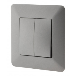 Interrupteur Double Va-et-vient Titanium - Artezo